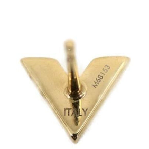 Louis Vuitton  V Stud Essential Metal Earrings Gold - Picture 9 of 9